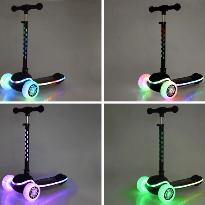 Monopattino bilanciato per bambini con luci e musica – nero