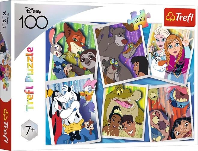 Puzzle TREFL Disney 100 anni: Personaggi Disney 200 pezzi