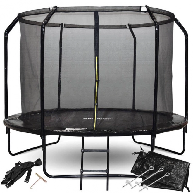 Trampolino da giardino 304 cm con scala