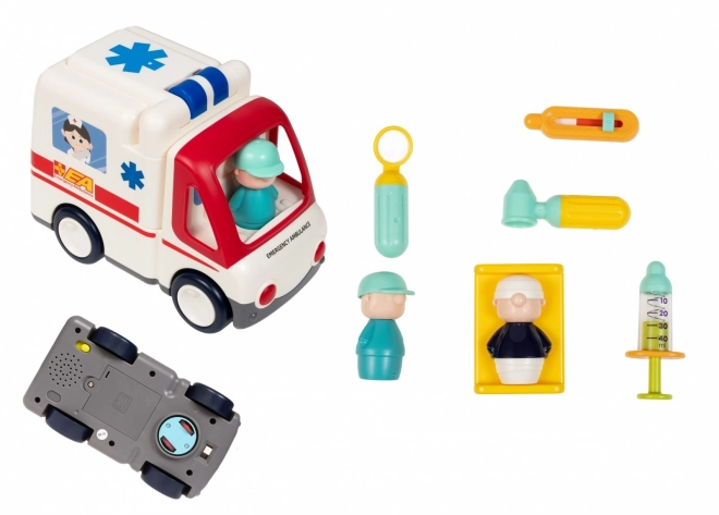 Ambulanza interattiva con suoni e luci