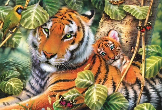 Puzzle 1500 pezzi Tigre con cucciolo