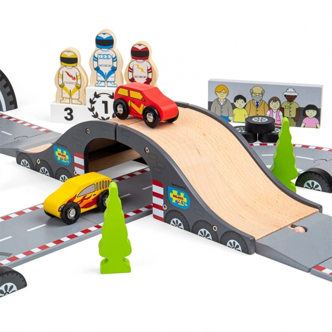 Autodromo in legno Bigjigs Rail Giorno di Gara