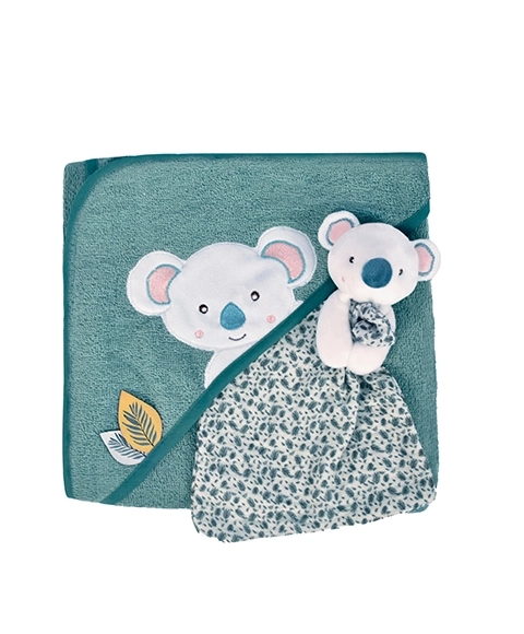 Set regalo koala in peluche con accappatoio