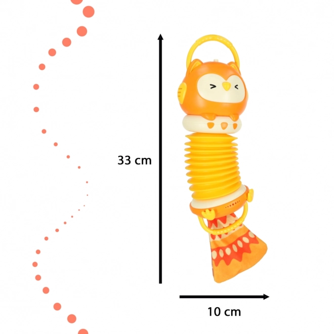 Fisarmonica sensoriale musicale per bambini Gufo arancione