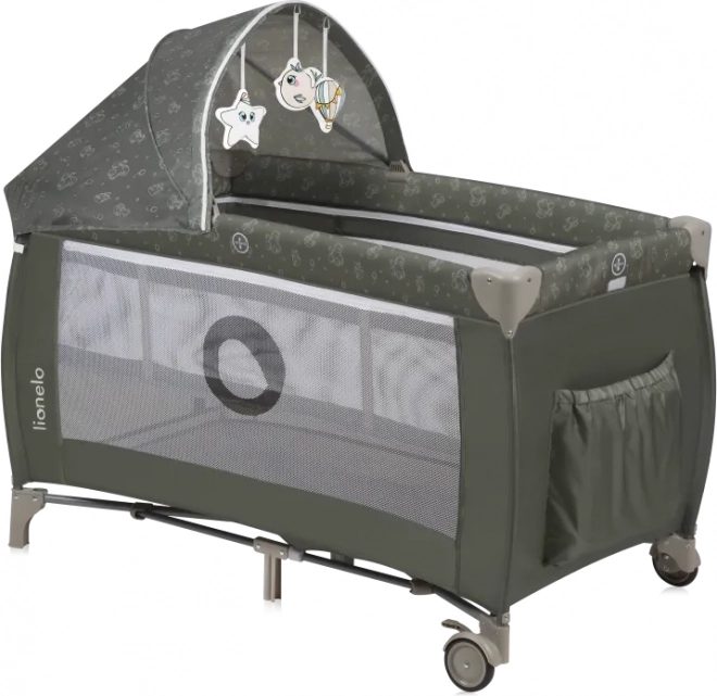Lettino da viaggio Lionelo Sven Plus Beige Olive