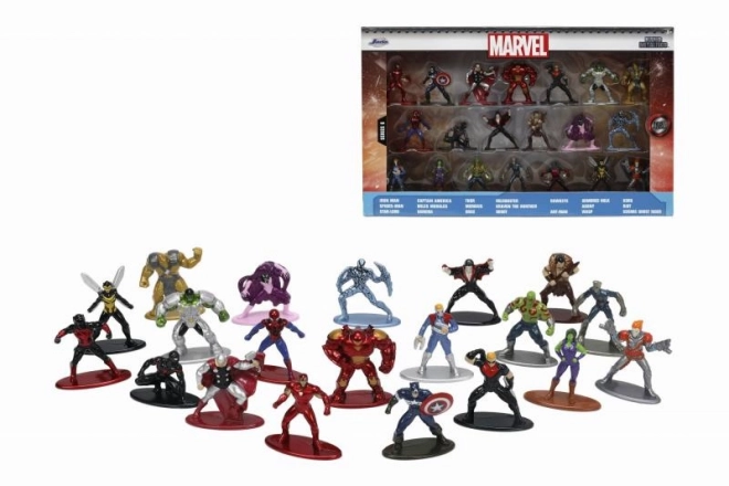 Collezione Di Figurine Nano In Metallo Marvel - 20 Pezzi