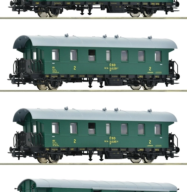 Set di carrozze passeggeri ČSD per ferrovie modellistiche