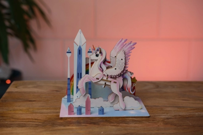 Puzzle 3D in legno Unicorno