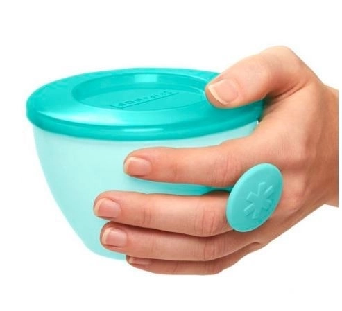 Set di ciotole Easy-Grab grigio/teal morbido