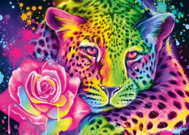 Puzzle Neon Leopardo 1000 Pezzi