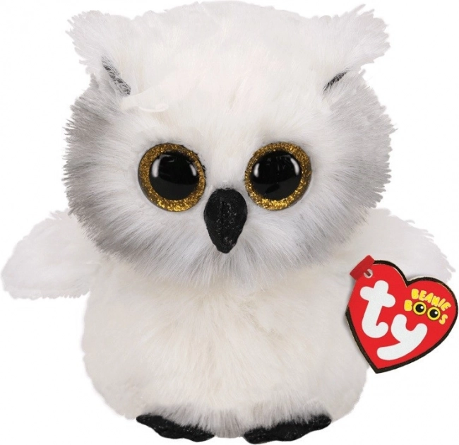 TY Beanie Boos Mascotte - Gufo Austin 15 cm Bianco