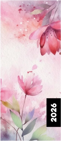Agenda mensile 2026 Fiori in custodia PVC