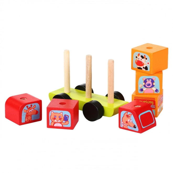 Cubika Minibus Animali Felici - Puzzle in Legno 7 Pezzi