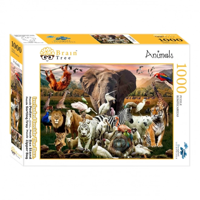 Puzzle Brain Tree Animali 1000 Pezzi