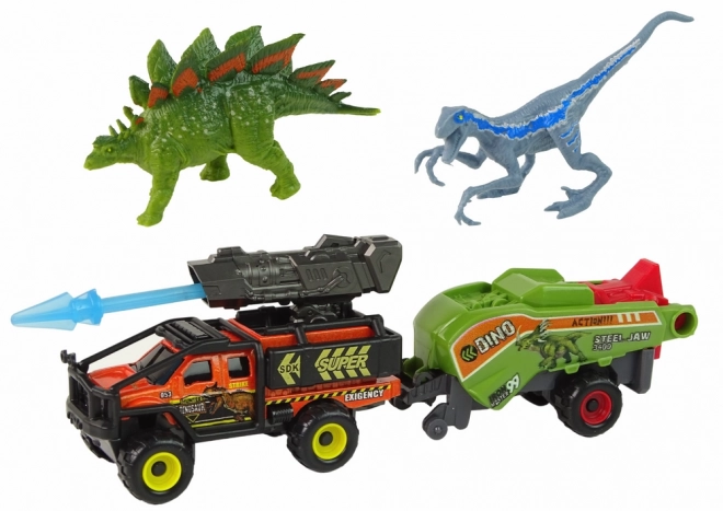 Set Giocattolo Dinosauri con Veicolo Futuristico