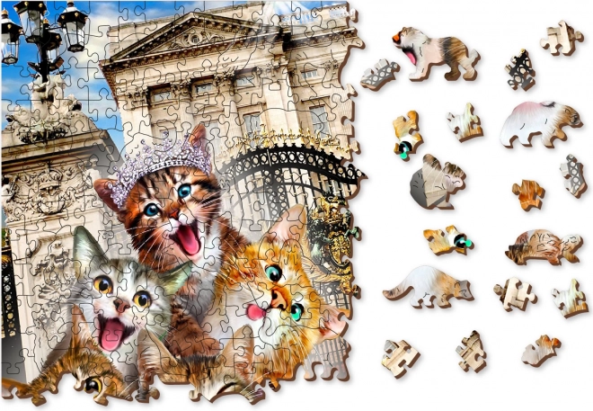 Puzzle in Legno Londra con Gatti 200 Pezzi