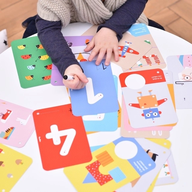 Kit educativo Scopro i numeri Giochi educativi con pennarello cancellabile