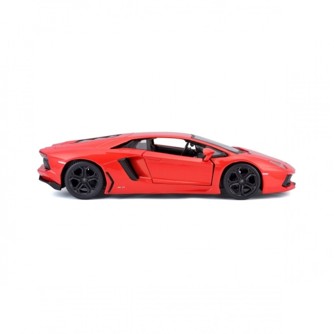 Lamborghini Aventador Coupé in metallo arancione-rosso scala 1:24