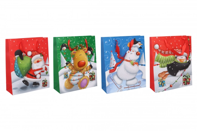 Busta regalo piccola Natale 17,5x23,5x8 cm