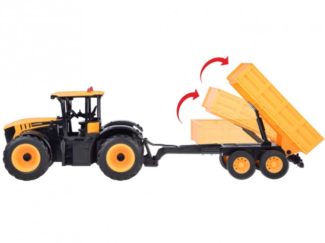 Trattore JCB con rimorchio telecomandato Double E 1:16