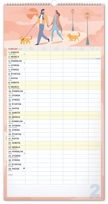 Calendario da parete pianificatore familiare XXL 2025