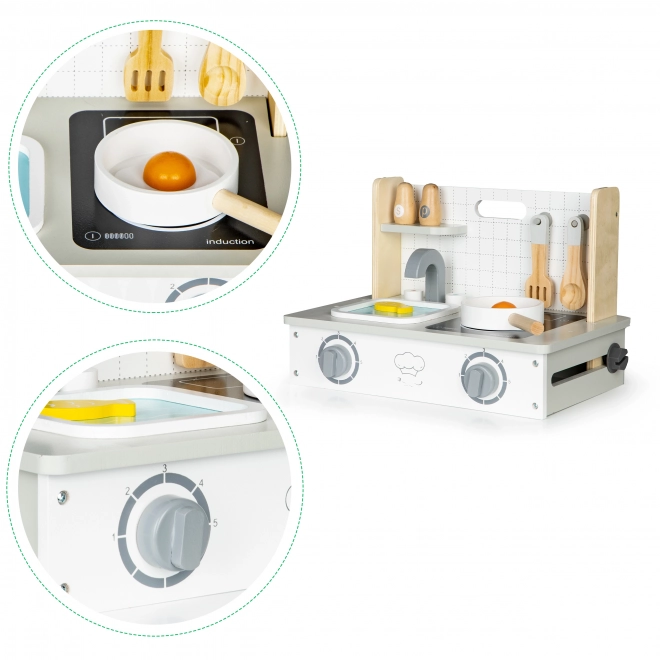 Mini cucina in legno con accessori ECOTOYS