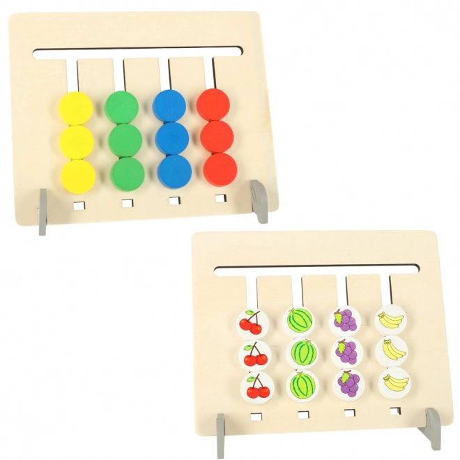 Gioco educativo in legno Colori e Frutta Montessori