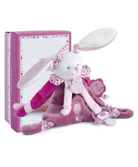 Coniglietto Doudou con portaciuccio 17 cm