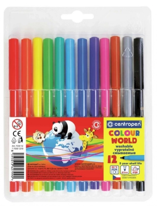 Pennarelli colorati Centropen Fixy 12 colori