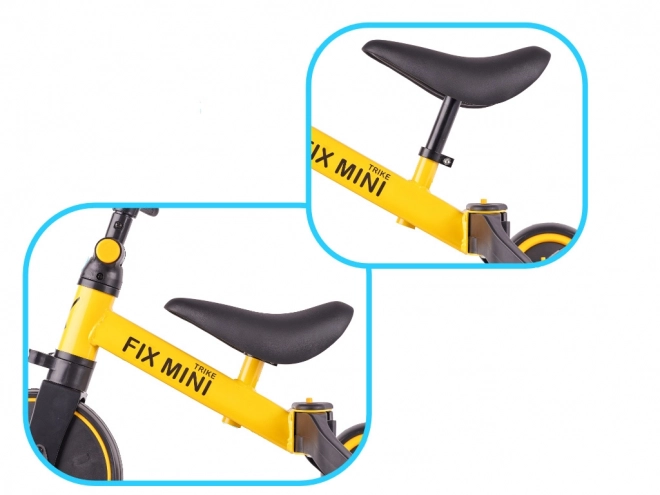 Bicicletta Triciclo Fix Mini 3 in 1 con Pedali Bianco