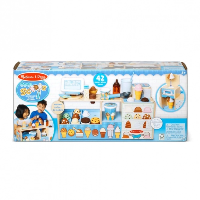 Mega gelateria - set in legno per gioco negozio di gelati