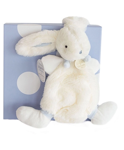 Coniglietto di peluche Doudou blu 26 cm