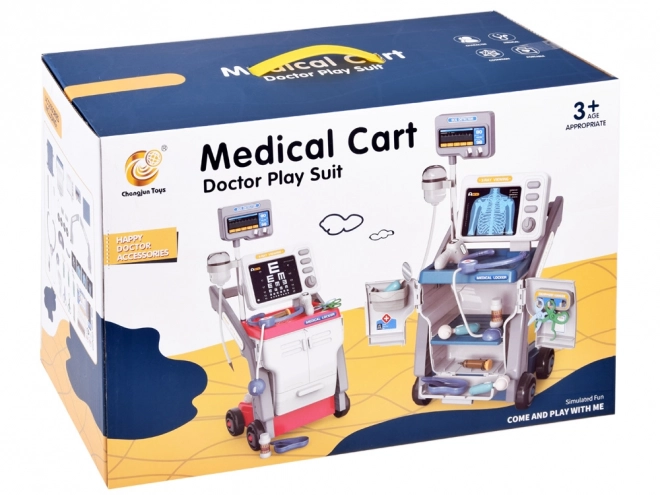 Carrello medico con accessori per piccolo medico