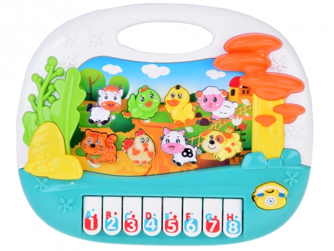 Pianola interattiva per bambini con animaletti Farm