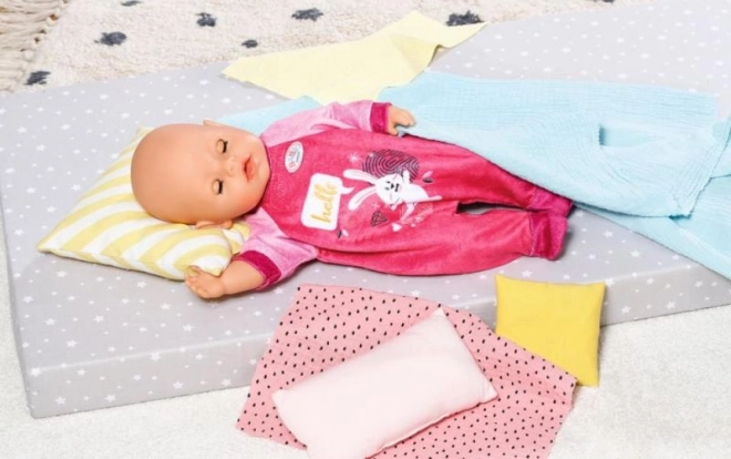 Dupa per BABY born in velluto rosa, 43 cm