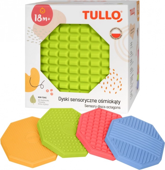 Ottagoni sensoriali di diverse texture 4 pz
