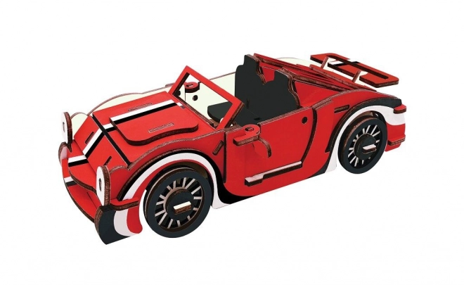 Puzzle 3D in legno cabrio rosso