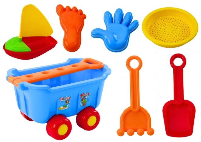 Set da Spiaggia con Carrello Blu per Bambini