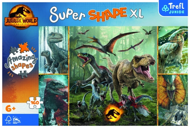 Puzzle Super Shape XL Jurassic World: Dinosauri Straordinari 160 Pezzi