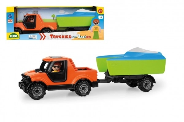 Camioncino con rimorchio e barca Lena Truckies