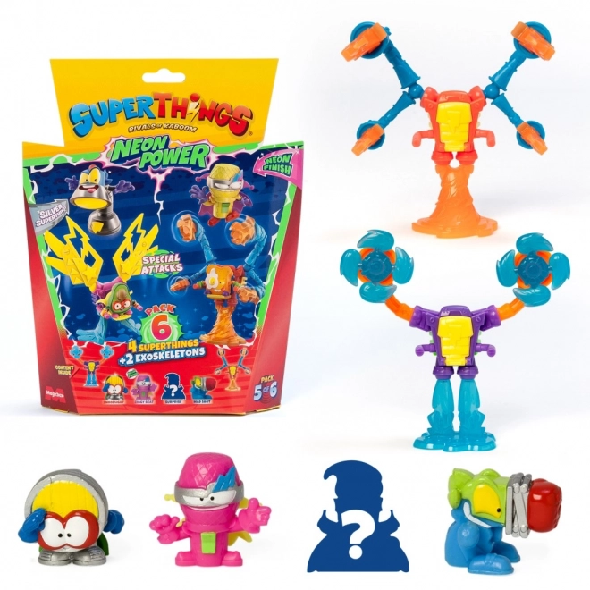 SuperThings NeonPower set di 6 personaggi