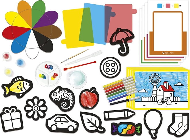 Forme diverse e disegni da colorare