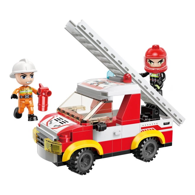 Due minifigure dei vigili del fuoco e accessori
