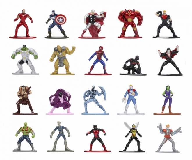 Collezione Di Figurine Nano In Metallo Marvel - 20 Pezzi