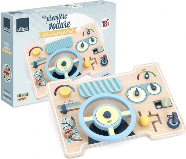Vilac Cruscotto in legno con volante per bambini