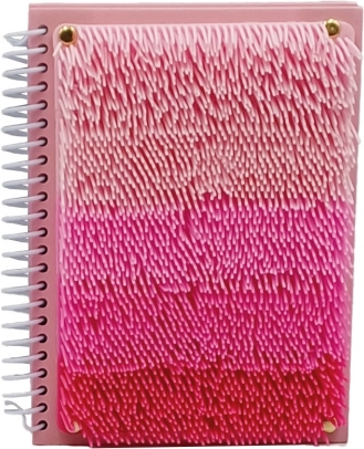 Taccuino sensoriale rosa con frange A5, 80 fogli