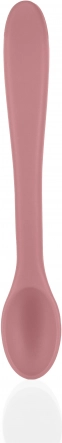Cucchiaio per Bambini in Silicone Rosa Antico