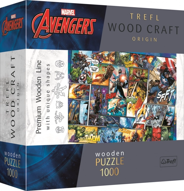 Puzzle Legno Craft Origin Marvel Avengers 1000 Pezzi