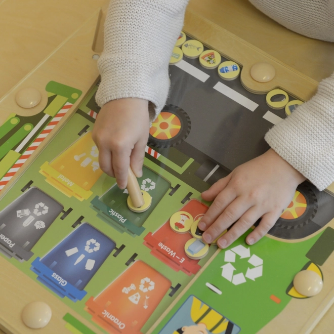 Tabella Magnetica Masterkidz Classificazione dei Rifiuti Camion da Riciclaggio Montessori