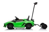 Auto elettrica per bambini Lamborghini Aventador verde con piattaforma